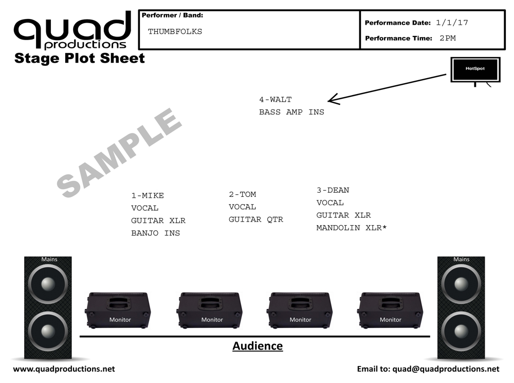 Sample Stage Plot Sheet